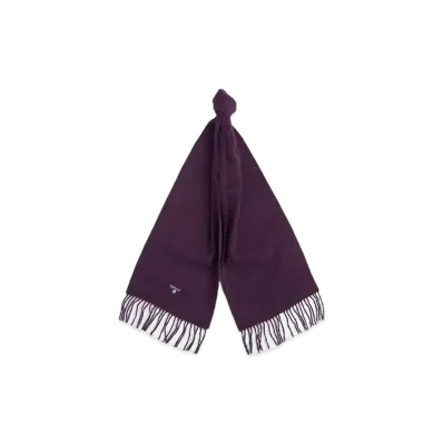 Barbour Lambs Wool Solid Scarf "Purple"