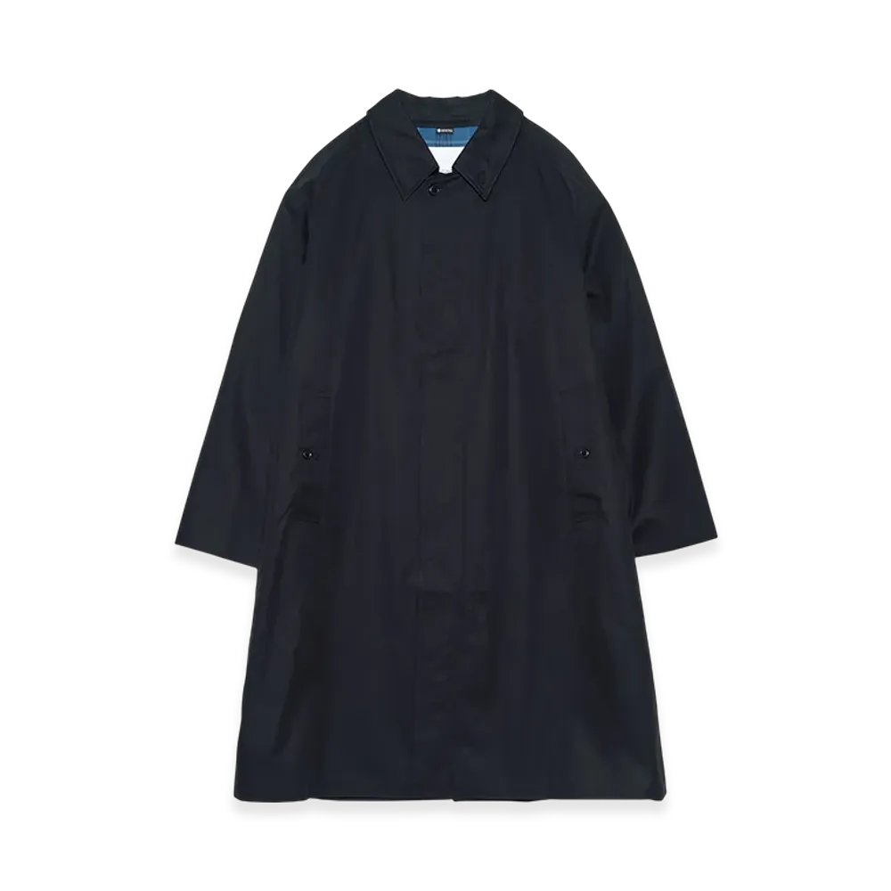 nanamica 2L Cotton Gore-Tex Balmacaan Coat "Black"