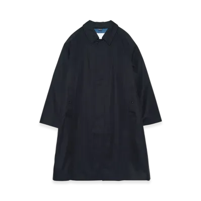 nanamica 2L Cotton Gore-Tex Balmacaan Coat "Black"