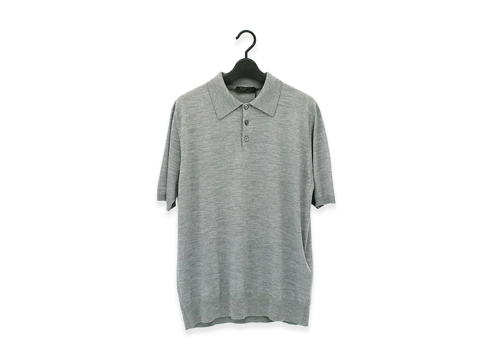 PRADA Polo M/C Lana Pettinata "Grigio"
