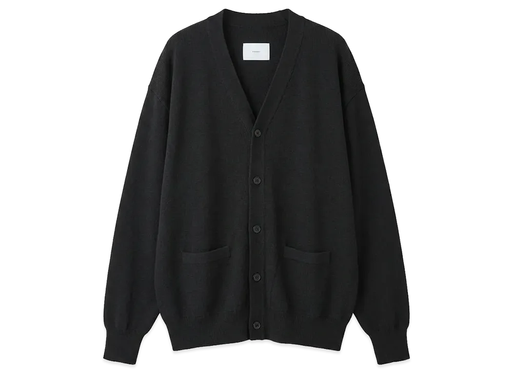 ssstein Cotton Cashmere Knit Cardigan "Black"