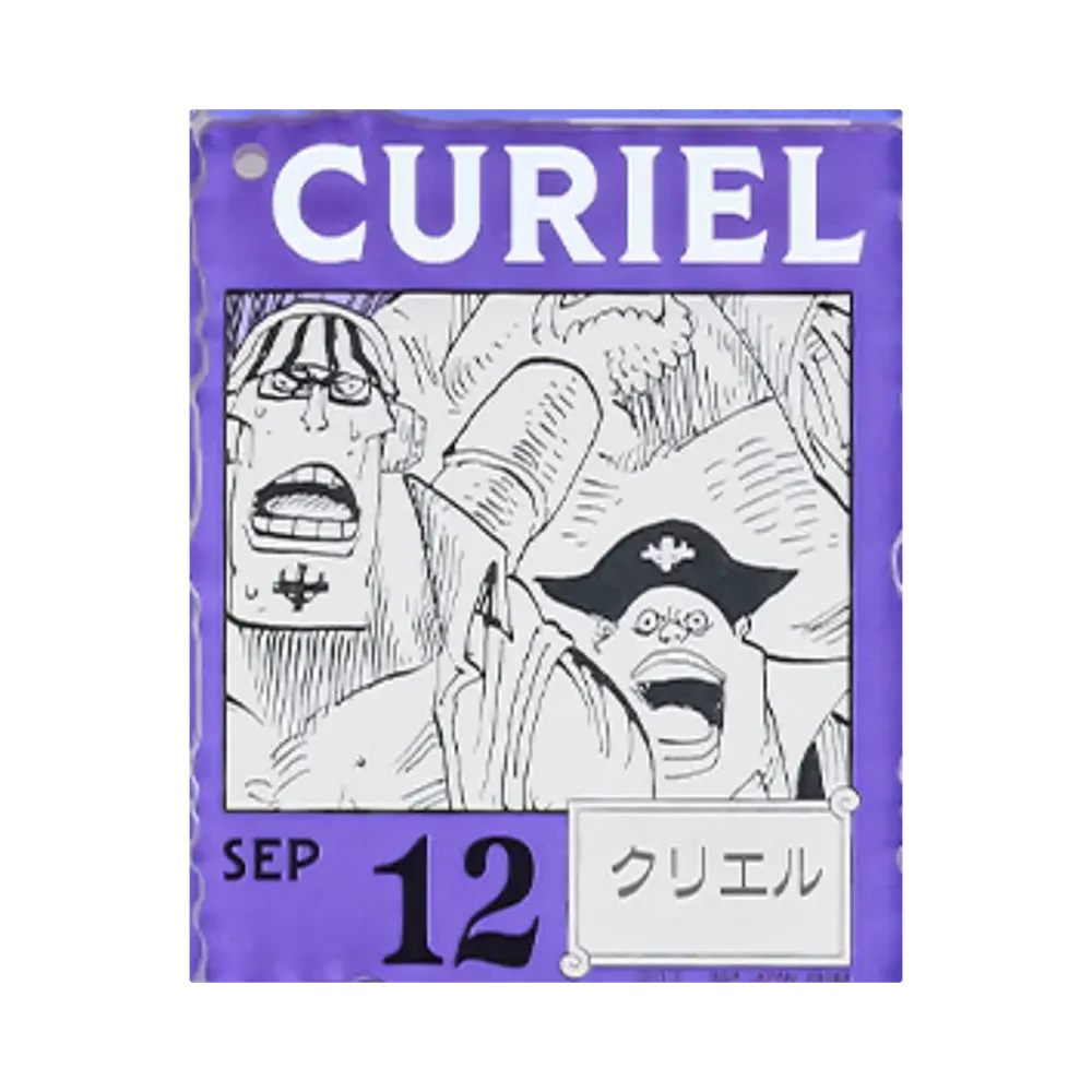 BANDAI "Ichiban Kuji" -ONE PIECE BASE SHOP Lottery 366DAYS OF BIRTHDAYS- Birth Month January-March Ryo Colors Acrylic Block Charm Prize 9/12 Curiel