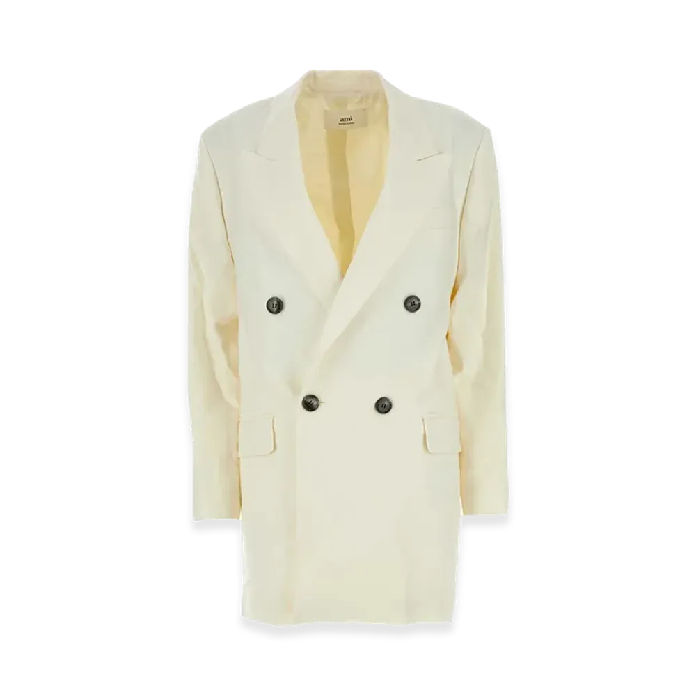 AMI PARIS Women's Wool Oversize Blazer "Ivory"