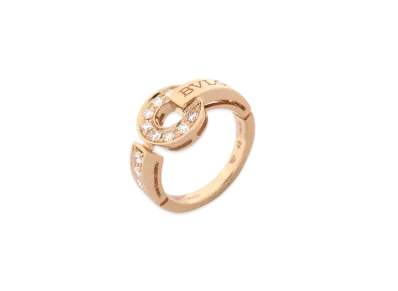 BVLGARI Bulgari Bulgari Ring Pave Diamond "Pink Gold"