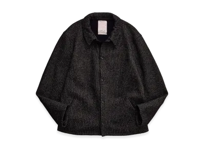 NICENESS Batt Kasuri Yarn Knitted Harbor Jacket "Black"