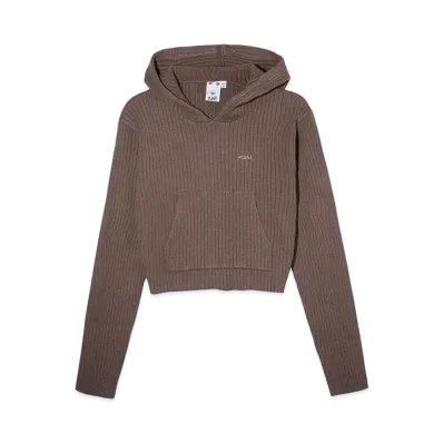 X-Girl Rib Knit Hoodie "Brown"