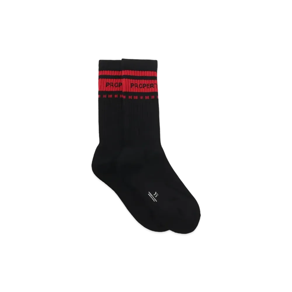 Yohji Yamamoto Y's COTTON JQ SPORTY SOCKS "Red"
