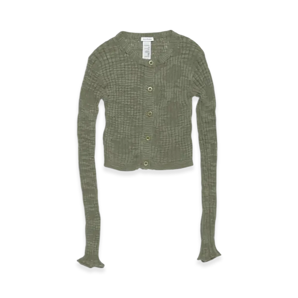 Acne Studios Wide Rib Cardigan "Seagrass Green"