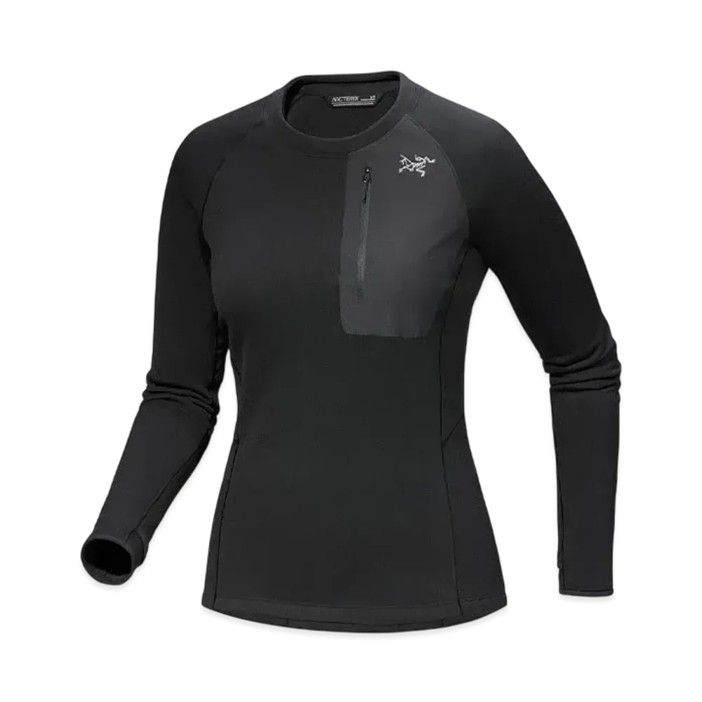 ARC'TERYX Women's Kyanite Base Layer Crew "Black"