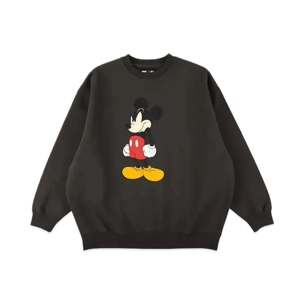 WIND AND SEA x Disney Mickey Angry Sweat Shirt "Black"