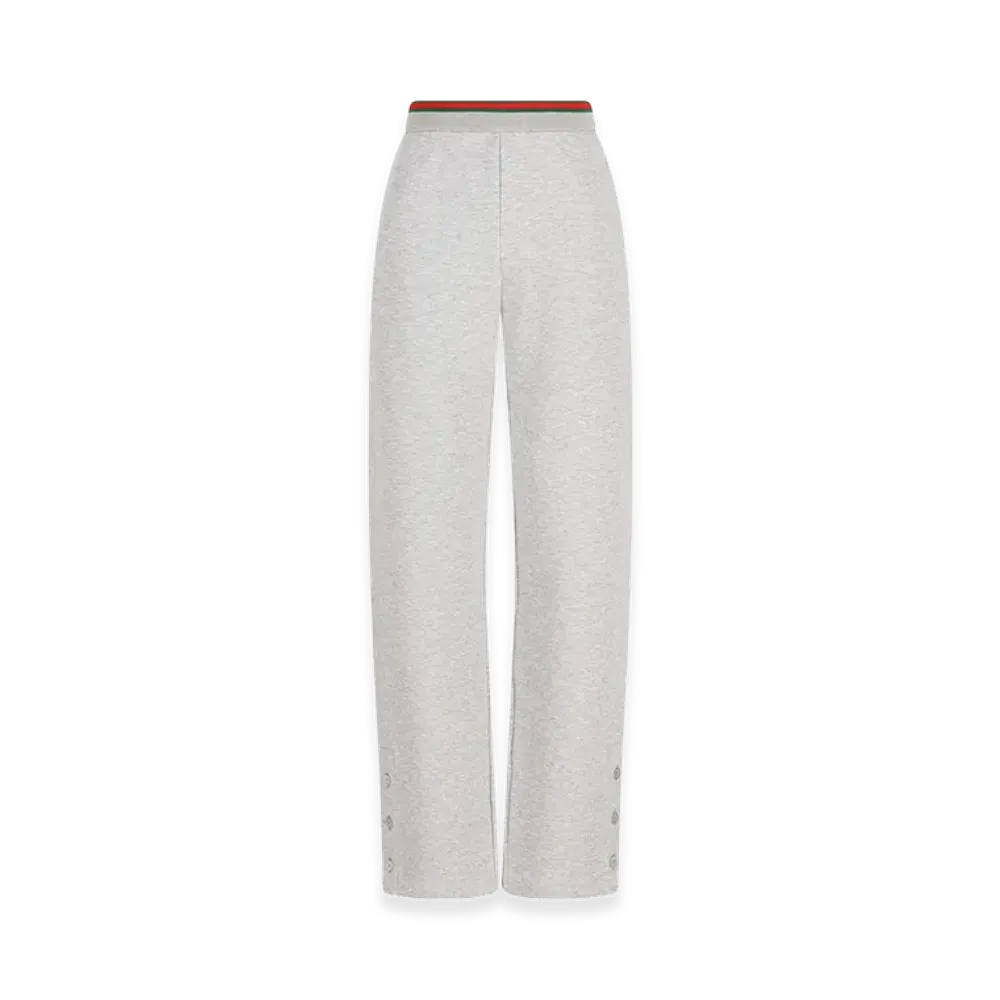 GUCCI Women's Cotton Blend Joggers "Gray"