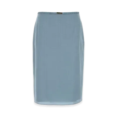 GUCCI Women's Silk Skirt "Light Blue"