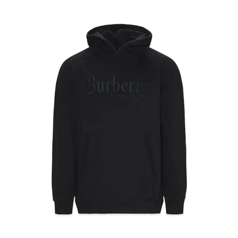 Burberry Men's Embroidered Logo Hoodie "Black"