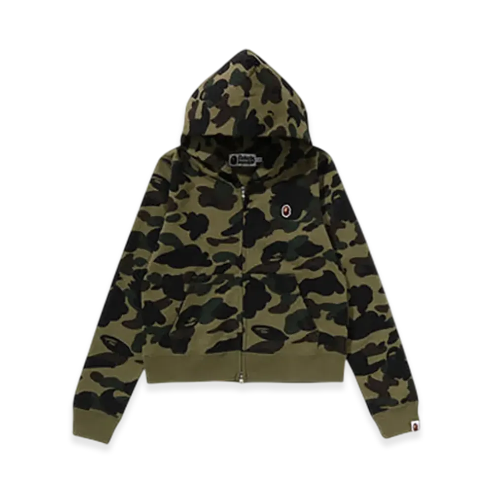 A BATHING APE 1st Camo Zip Hoodie "Green"