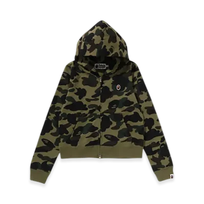 A BATHING APE 1st Camo Zip Hoodie "Green"
