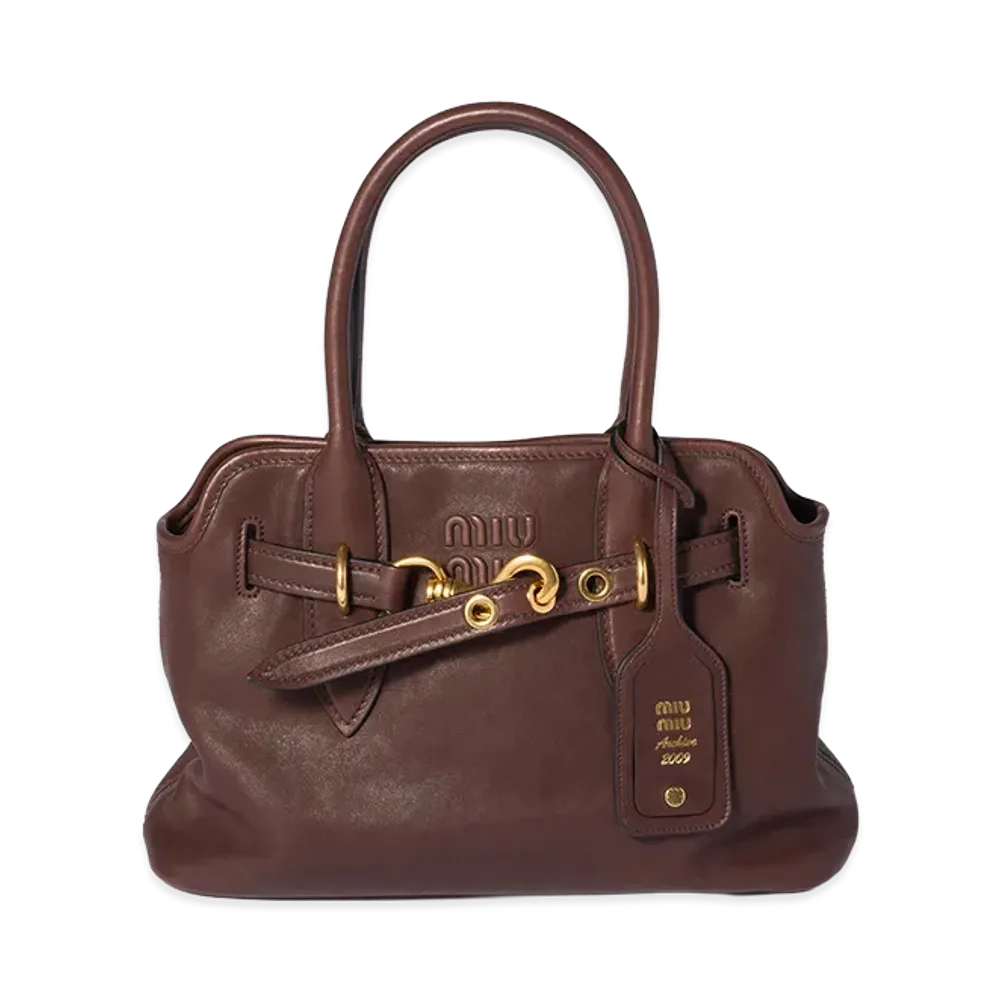 MIU MIU Aventure Nappa Leather Bag "Briarwood"