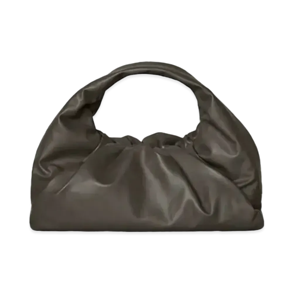 Bottega Veneta Maxi Shoulder Pouch Bag "Light Graphite"