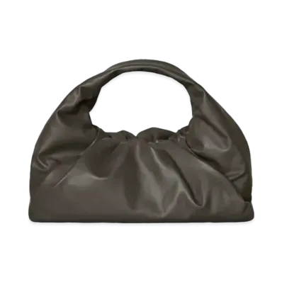 Bottega Veneta Maxi Shoulder Pouch Bag "Light Graphite"