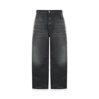 BALENCIAGA Large Baggy Jeans in Soft Denim "Dark Grey"