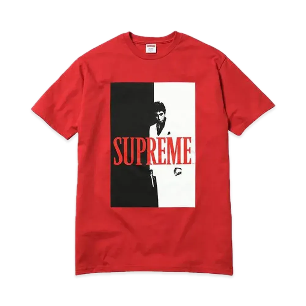 シュプリーム スカ―フェイス スプリット Tシャツ "レッド"