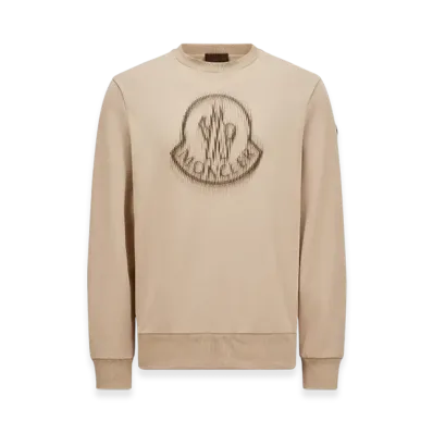 MONCLER Blurred Logo Sweatshirt "Light Beige"