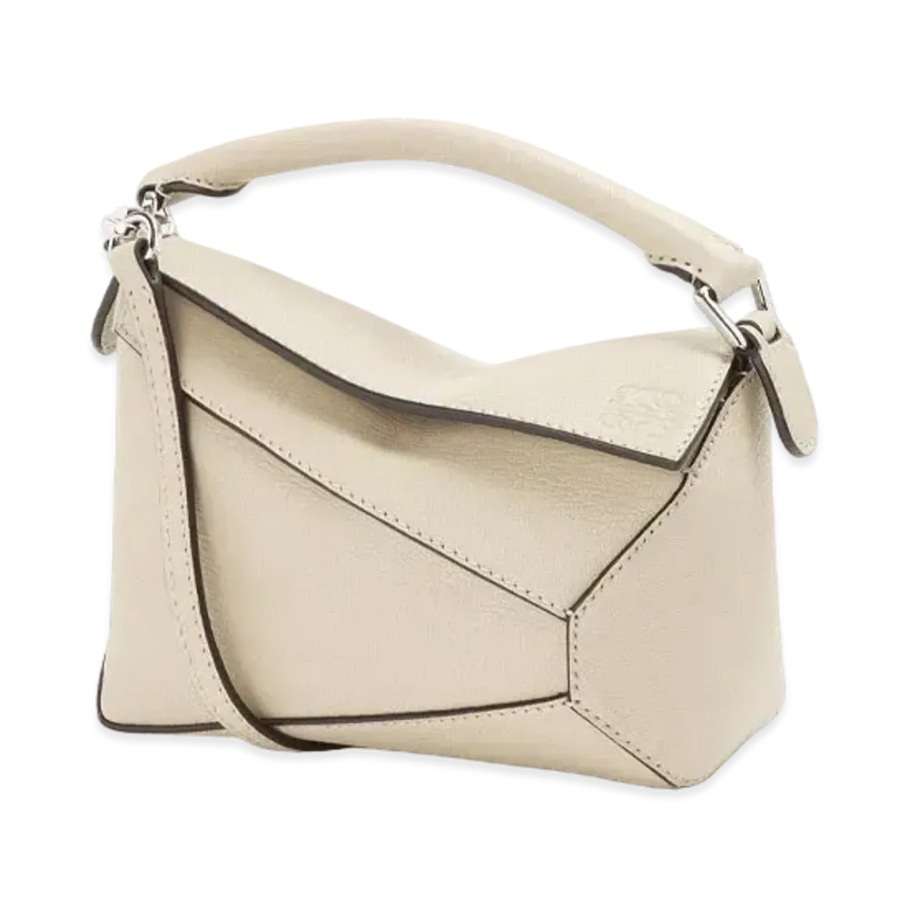 LOEWE Mini Puzzle Edge Bag In Goatskin "Angora"