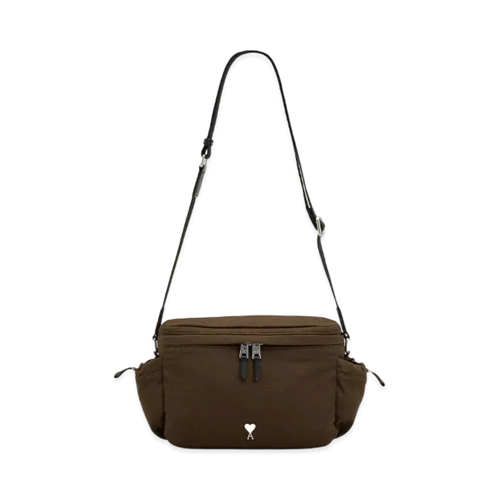AMI PARIS Amidou Cool Small Messenger Bag "OliveNoire"