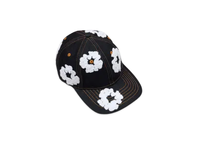 DENIM TEARS Cotton Wreath Raw Denim Cap "Washed Indigo"
