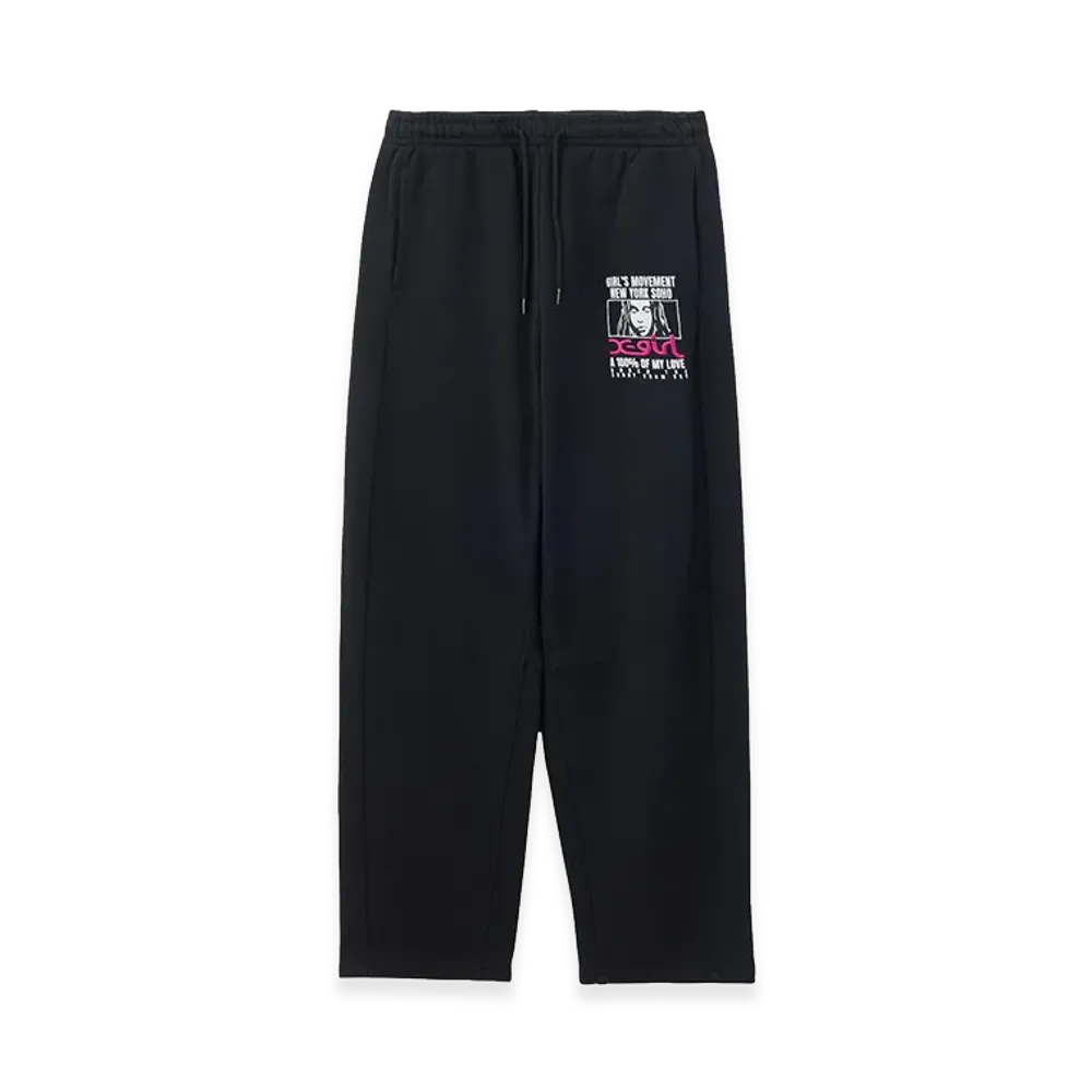 X-Girl Women's Face Box And Message Sweatpants "Black"