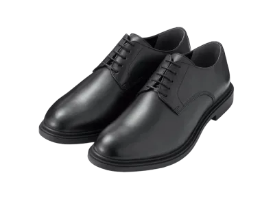 GU Real Leather Derby Shoes "Black"
