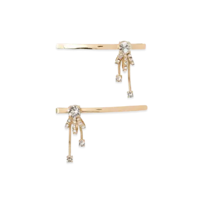 MIU MIU Crystal Hair Clip "Gold/Crystal"