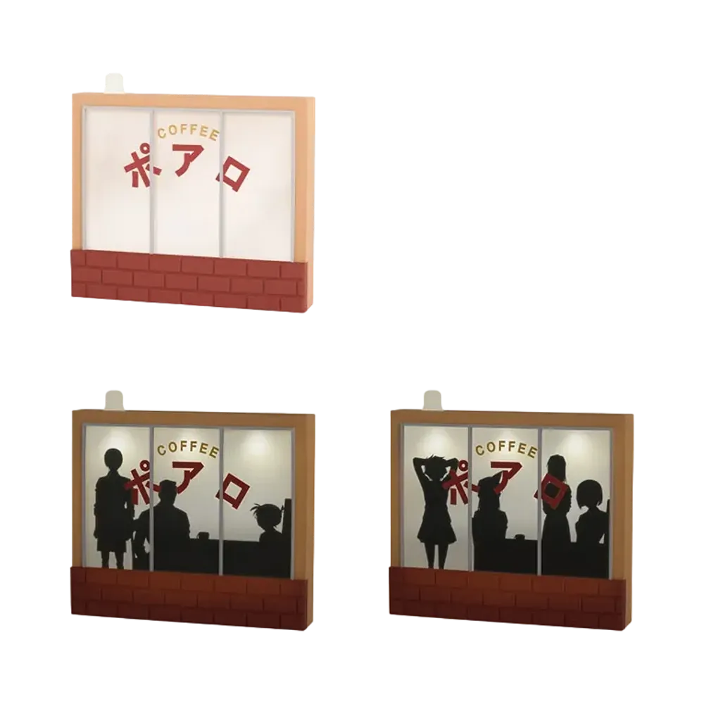 BANDAI "Ichiban Kuji" -Ichiban Labo Detective Conan FILE.2- B Prize Cafe Poirot Shadow Puppet Style Light