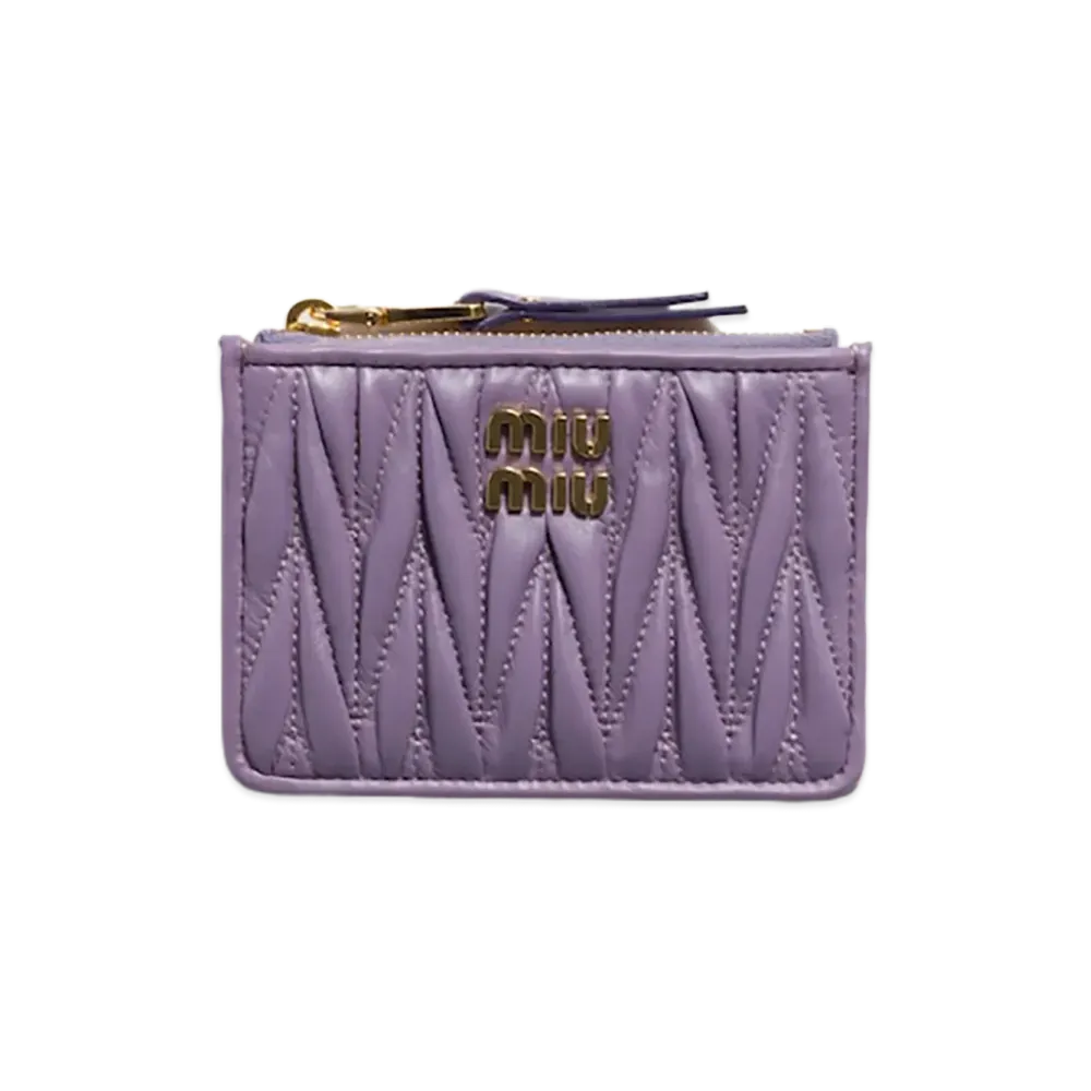 MIU MIU Matelasse Nappa Leather Card Holder "Lily"