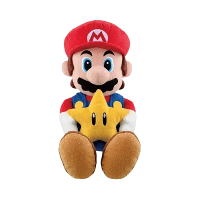 BANDAI "Ichiban Kuji" -Super Mario Always Together Mario & Friends- A Prize Talking Mario Plush with Super Star