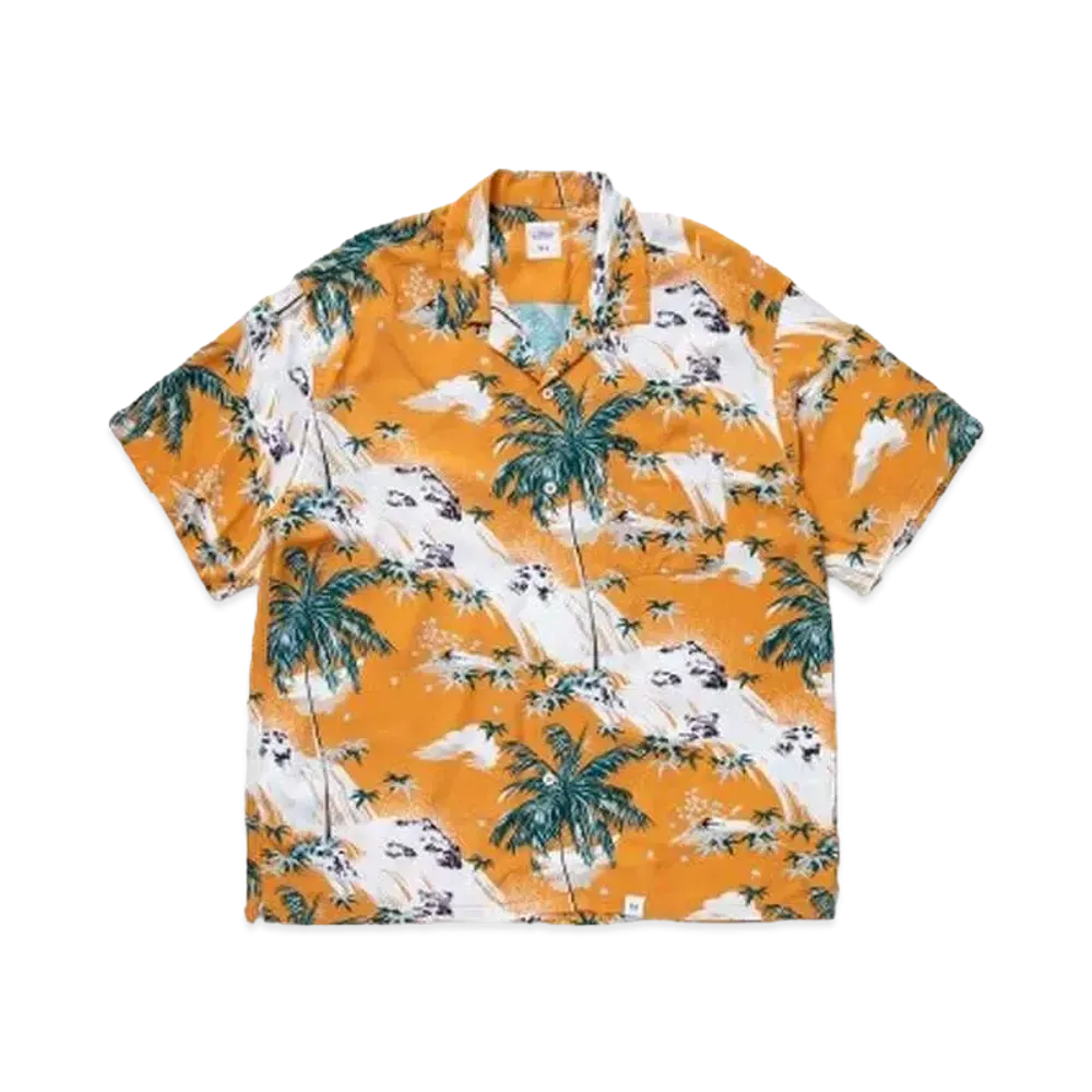 Bedwin & the heartbreakers S/S ORG ALOHA SHIRT "ROGERS" "ORANGE"