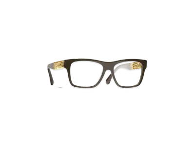 CHANEL Square Eyeglasses Acetate & Metal "Taupe"