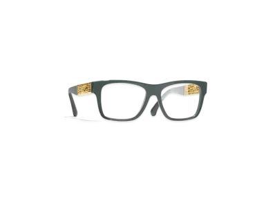 CHANEL Square Eyeglasses Acetate & Metal "Pale Green"