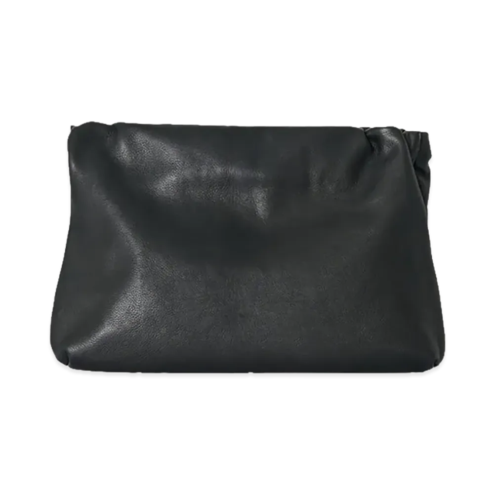 The Row Women's Large Bourse Leather Clutch "Black"