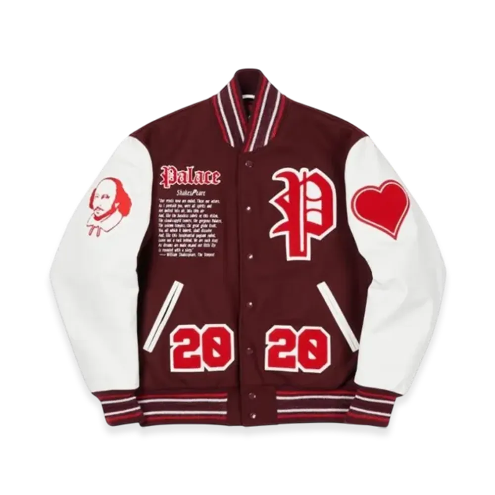 PALACE As You Like It Varsity Jacket "Burgundy"