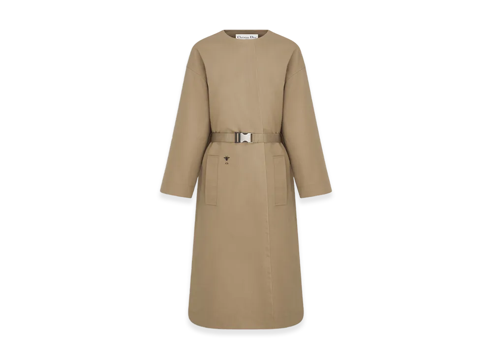 Dior Women's Coat with Belt Gabardine "Beige"
