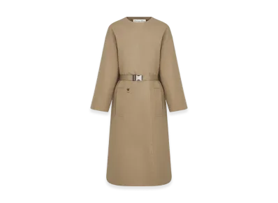 Dior Women's Coat with Belt Gabardine "Beige"