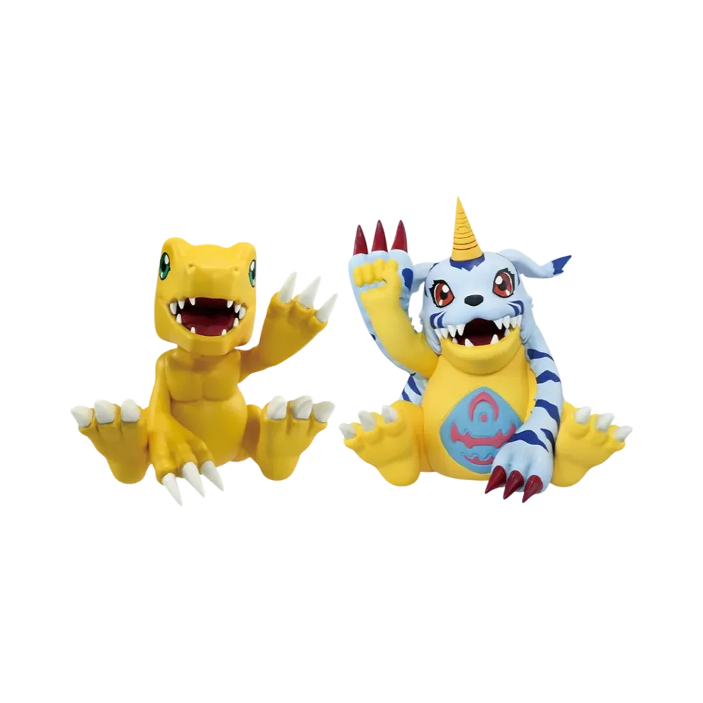 BANDAI "Ichiban Kuji" -"Digimon" Series -Collision of Light and Darkness-- C Prize Agumon & Gabumon set figure