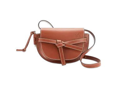 LOEWE Mini Gate Dual Bag In Natural Calfskin "Rust Color"