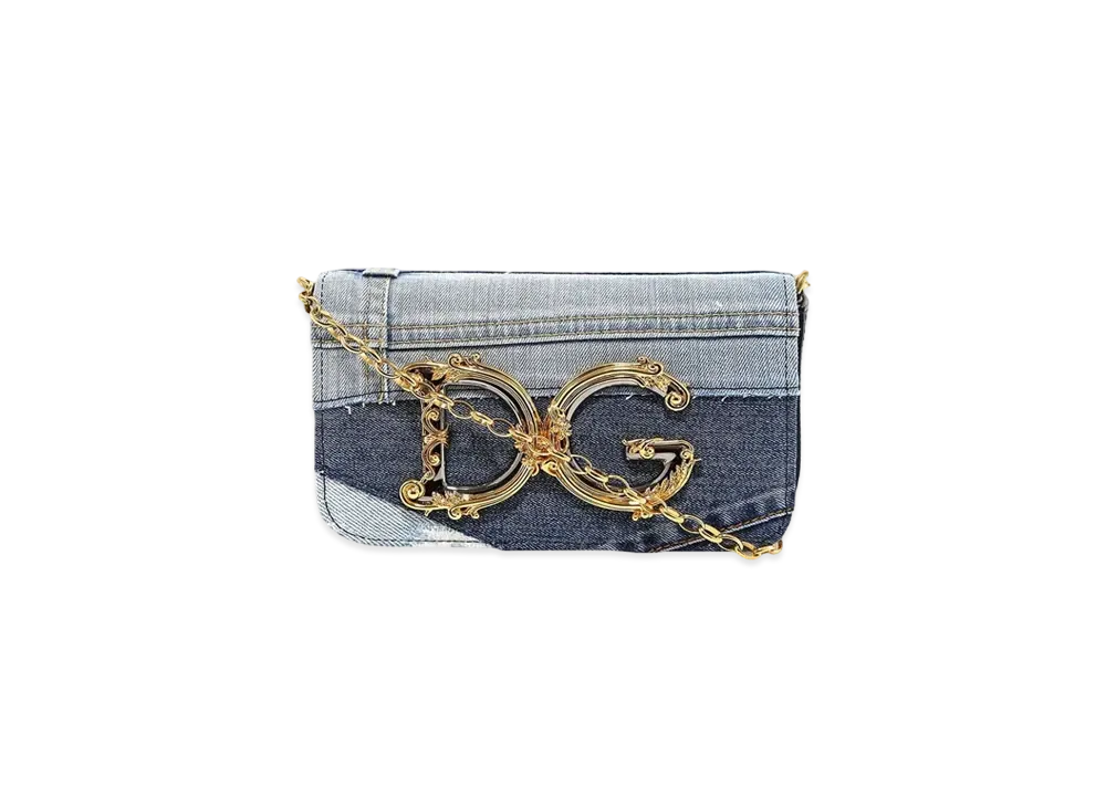 Dolce&Gabbana DG Girls Clutch Denim Patchwork & Smooth Calfskin "Blue"