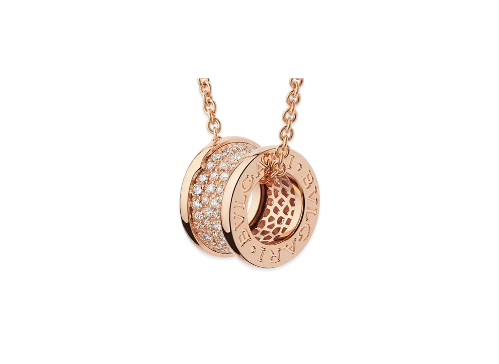BVLGARI B Zero 1 Necklace Diamond "Pink Gold"