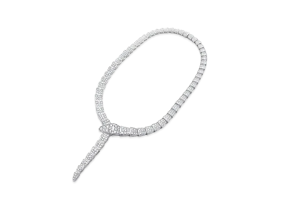 BVLGARI Serpenti Viper Diamond Necklace "White Gold"
