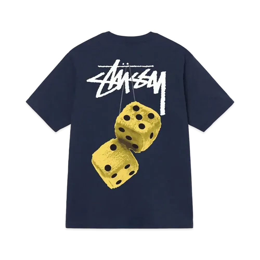 Stussy Fuzzy Dice Tee "Navy"