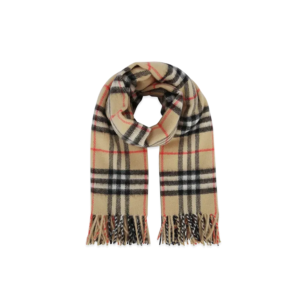 Burberry Check Wool Baby Blanket "Gray"