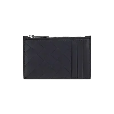 Bottega Veneta Leather Card Holder "Black"