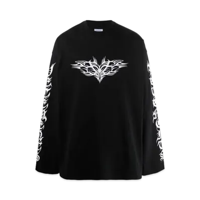 VETEMENTS Gothic Print ed Long T-shirt "Black"
